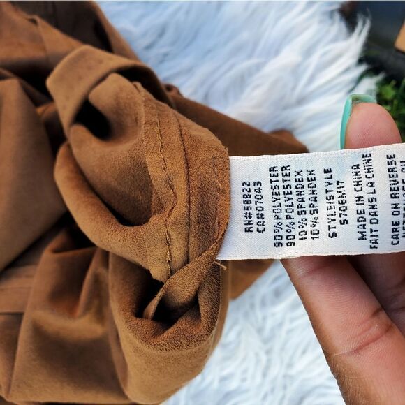 Max Studio Faux Suede A- Line Mini Skirt. Sz S - Picture 7 of 8